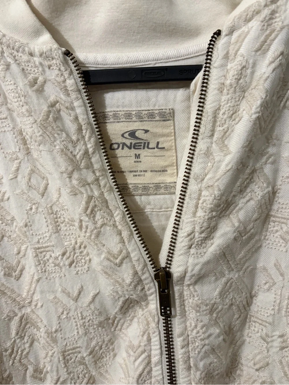 O'Neill Ivory Textured Zip Hoodie
